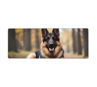 YYHWHJDE Animal German Shepherd Pattern Extra Large Mouse Pad Strong Adhesion, Durable, Precise Locking Edge 12x31.5in
