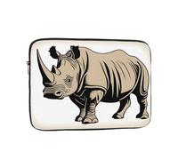 YYHWHJDE Animal Rhino Printing Portable Laptop Sleeve Case 15 inch Shockproof Bag for Men and Women Business Travel, and Office Daily Use