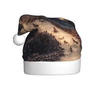 YYHWHJDE Ant colony moving Prints Christmas Hat for Adult for men and women clothing headband for festive occasions