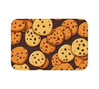 YYHWHJDE Anti Slip Thickened Floor Mat cookies food chocolate chip biscuits Prints Non-Slip, Easy to Clean, Durable, Fade-Resistant, Perfect for Toilet Bathroom 60x40cm