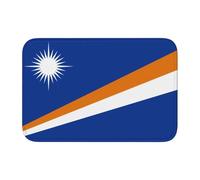 YYHWHJDE Anti Slip Thickened Floor Mat Flag of the Marshall Islands Prints Non-Slip, Easy to Clean, Durable, Fade-Resistant, Perfect for Toilet Bathroom 60x40cm