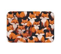 YYHWHJDE Anti Slip Thickened Floor Mat lots of cartoon little foxes Prints Non-Slip, Easy to Clean, Durable, Fade-Resistant, Perfect for Toilet Bathroom 60x40cm