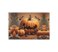 YYHWHJDE Ants Attacking Pumpkin Prints Placemats Set of 6 12x18in - Elevate Every Meal with Durable & Customizable Table Layers