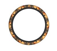 YYHWHJDE Ants Attacking Pumpkin Prints Quality Steering Wheel Grip - Quality Neoprene Cover for Universal Vehicle Protection