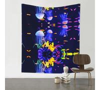 YYHWHJDE Aquatic Sea Animal Prints 60x51in Wall Tapestry - Lightweight Polyester Throw for Dorm Decor, Beach Blanket & Room Layering
