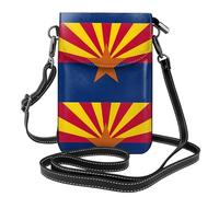 YYHWHJDE Arizona Flag Genuine Leather Crossbody Phone Bag