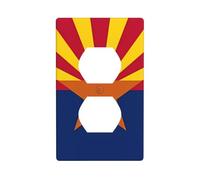 YYHWHJDE Arizona Flag Pattern Double Socket Wall Panel Decorative is Durable and Suitable for Socket Light Switch Accessories 4.5x2.76in