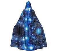 YYHWHJDE Artificial Intelligence Brain Prints Hooded Cloak - Extra Large Cozy Throw for Halloween Costume & Cosplay