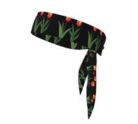 YYHWHJDE Artistic Tulip Prints Sports headscarf, sweat absorbing and breathable, motion headband, double-sided kerchief