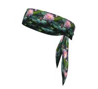 YYHWHJDE Asian Lotus Flower Prints Sports Double-Sided Headscarf Quick Drying, Moisture Wicking for Women, Girls, and Men