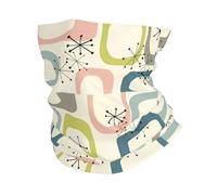 YYHWHJDE Atomic Stars Retro Pattern Prints Multifunctional Sports Throw - Seamless Elastic Head & Neck Cover for Hiking, Cycling & Travel