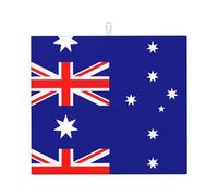 YYHWHJDE Australian flag Prints Kitchen Drying Mat - Absorbent Dish Throw for Countertop, Non-Slip Quick-Dry Layer with Vibrant Prints, Ideal for New Home Gift