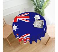 YYHWHJDE Australian flag Prints Round Decorative Tablecloth 60in - Elevate Your Dining Experience with This Stunning Table Throw for Parties & Everyday Use