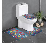 YYHWHJDE Autism Awareness Puzzle Pieces Heart Pattern Flannel Anti-Slip Floor mat Three-Piece Set 24x16in : Easy to Clean Durable Thick