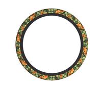 YYHWHJDE Autumn Clover Prints Neoprene Steering Wheel Shield - Quality Grip & Durable Protection for All Vehicles
