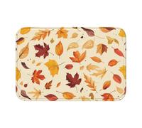 YYHWHJDE Autumn Wind and Falling Leaves Picture Crystal Velvet Lock Edge Floor mat, Bedroom Carpet, Parlor, Dormitory Home Decoration