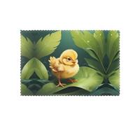 YYHWHJDE Baby Chick On The Leaf Prints Placemats Set of 6 12x18in - Engineered for Durability & Heat Resistance with Quality Polyester