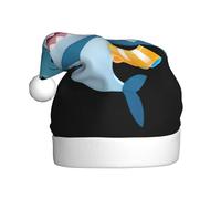 YYHWHJDE Baby shark playing Prints Christmas Hat for Adult quality accessory soft, lightweight, and fluffy