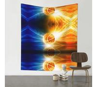 YYHWHJDE Ball Basketball Prints 60x51in Wall Tapestry - Lightweight Polyester Throw for Dorm Decor, Beach Blanket & Room Layering
