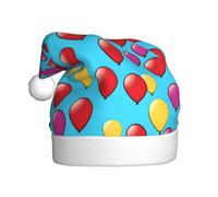 YYHWHJDE Balloons flying in the sky Prints Christmas Hat for Adult quality festive accessory crafted soft, lightweight