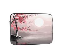 YYHWHJDE Bamboo and Cherry Blossoms Tree Zen Pattern Shockproof Portable Laptop 15 inch Sleeve Bag for Men and Women - Ideal for Business Travel, School, and Daily Use