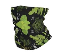 YYHWHJDE Basil Thyme Dill & Rosemary Prints Versatile Sport Throw - Seamless, Quick-Drying, Multifunctional Headwear for Hiking, Biking & More!