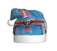 YYHWHJDE basketball arena Prints Christmas Hat for Adult Making It a Fun and Durable Gift for Men and Women