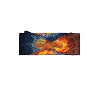 YYHWHJDE Basketball on Fire and Water Flame Splashing Prints Baby Bow Headband - Soft & Stretchy Newborn Accessory for Photo Shoots & Baby Showers