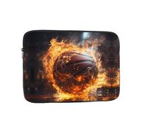 YYHWHJDE Basketball on Fire and Water Flame Splashing Prints Protective Shockproof Portable Laptop Sleeve Case 15 inch for Men and Women Business Travel, and Office Daily Use