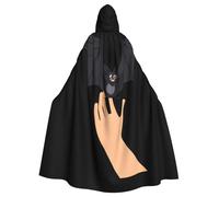 YYHWHJDE Bats on the palm Prints Adult Hooded Cloak is a super large, comfortable, and durable Halloween hooded poncho
