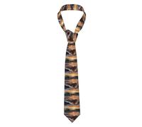YYHWHJDE Beach Wave Sunset Pattern Men's tie classic style suit cravat suitable for holidays and work