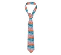 YYHWHJDE beach wave sunset Pattern Men's tie classic style suit cravat suitable for holidays and work
