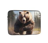YYHWHJDE Bear Running Prints Protective Shockproof Portable Laptop Sleeve Case 13 inch for Men and Women Business Travel, and Office Daily Use