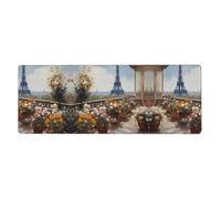 YYHWHJDE Beautiful Eiffel Tower Prints Extra Large Mouse pad Mousepad 12x31.5in for Office Gaming Learning