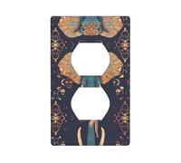 YYHWHJDE Beautiful Elephant Pattern Double Socket Wall Panel Decorative is Durable and Suitable for Socket Light Switch Accessories 4.5x2.76in