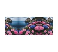 YYHWHJDE Beautiful Flowers by The sea Prints Extra Large Mouse pad Mousepad 12x31.5in for Office Gaming Learning