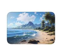 YYHWHJDE Beautiful Hawaii Beach Picture Anti Slip and Thickened Floor mat Suitable for bathrooms, bedrooms, Washable Carpet Floor mats 16X24 in