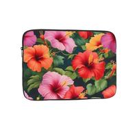 YYHWHJDE Beautiful Hibiscus Flowers Printing Portable Laptop Sleeve Case 13 inch Shockproof Bag for Men and Women Business Travel, and Office Daily Use