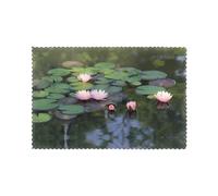 YYHWHJDE Beautiful Lotus Flower Prints Quality Table Throw Layers for Dining, Heat Resistant Placemats Set of 6, Durable Polyester Table Covers with Printed Designs