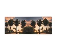 YYHWHJDE Beautiful Palm Trees Pattern Extra Large Mouse Pad, Computer Office Anti Slip Gaming Keyboard Thickened Version 12x31.5in