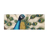 YYHWHJDE Beautiful Peacock Prints Extra Large Mouse pad Mousepad 12x31.5in for Office Gaming Learning