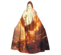 YYHWHJDE Beautiful phoenix Pattern Halloween Adult Hooded Cloak for various party and carnival settings