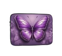 YYHWHJDE Beautiful Purple Butterfly Art Printing Portable Laptop Sleeve Case 13 inch Shockproof Bag for Men and Women Business Travel, and Office Daily Use