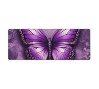 YYHWHJDE Beautiful Purple Butterfly Art Prints Extra Large Mouse pad Mousepad 12x31.5in for Office Gaming Learning