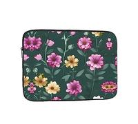 YYHWHJDE Beautiful Purple Flowers Picture Shockproof Portable Laptop Sleeve Case 13 inch for Men and Women Business Travel, School, and Office Daily Use