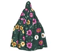 YYHWHJDE Beautiful purple flowers Prints Halloween Adult Hooded Cloak for Parties and Costumes