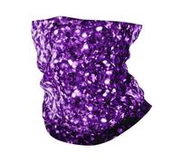 YYHWHJDE Beautiful Purple Glitter Prints Versatile Sport Throw - Seamless, Quick-Drying, Multifunctional Headwear for Hiking, Biking & More!