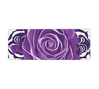 YYHWHJDE Beautiful Purple Roses Pattern Extra Large Mouse Pad, Computer Office Anti Slip Gaming Keyboard Thickened Version 12x31.5in