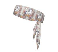 YYHWHJDE beautiful rainbows and unicorns Prints Sports Double-Sided Headscarf for Women and Men Adjustable for All Head Circumferences