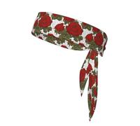 YYHWHJDE Beautiful red roses Prints Sports Double-Sided Headscarf for Women and Men Adjustable for All Head Circumferences